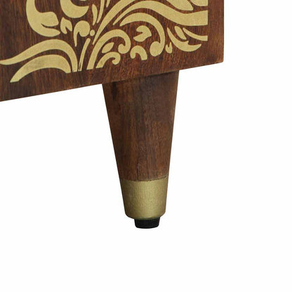 Badezimmer Schrank Honigbraun 38 x 33 x 58 cm Massivholz Mango