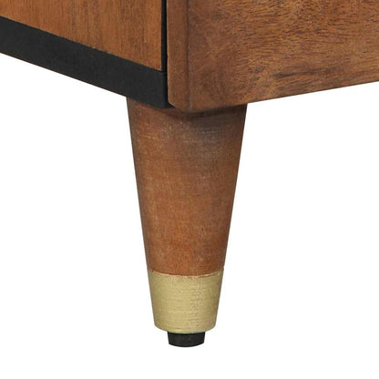 Sideboard mit Regal Braun 40 x 33.5 x 75 cm Massivholz Mango