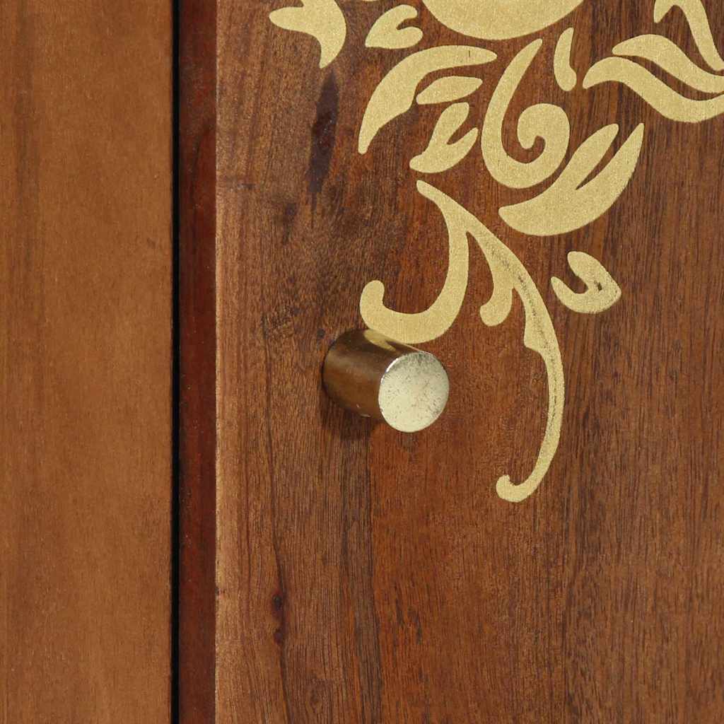 Sideboard mit Regal Braun 40 x 33.5 x 75 cm Massivholz Mango