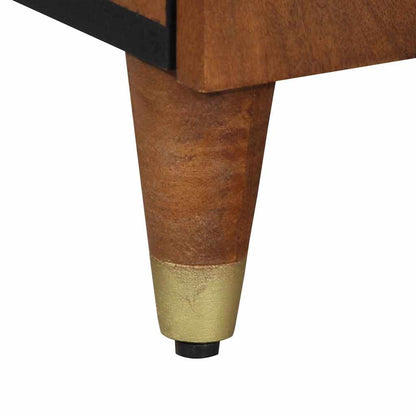 Sideboard mit Regal Braun 40 x 33.5 x 75 cm Massivholz Mango