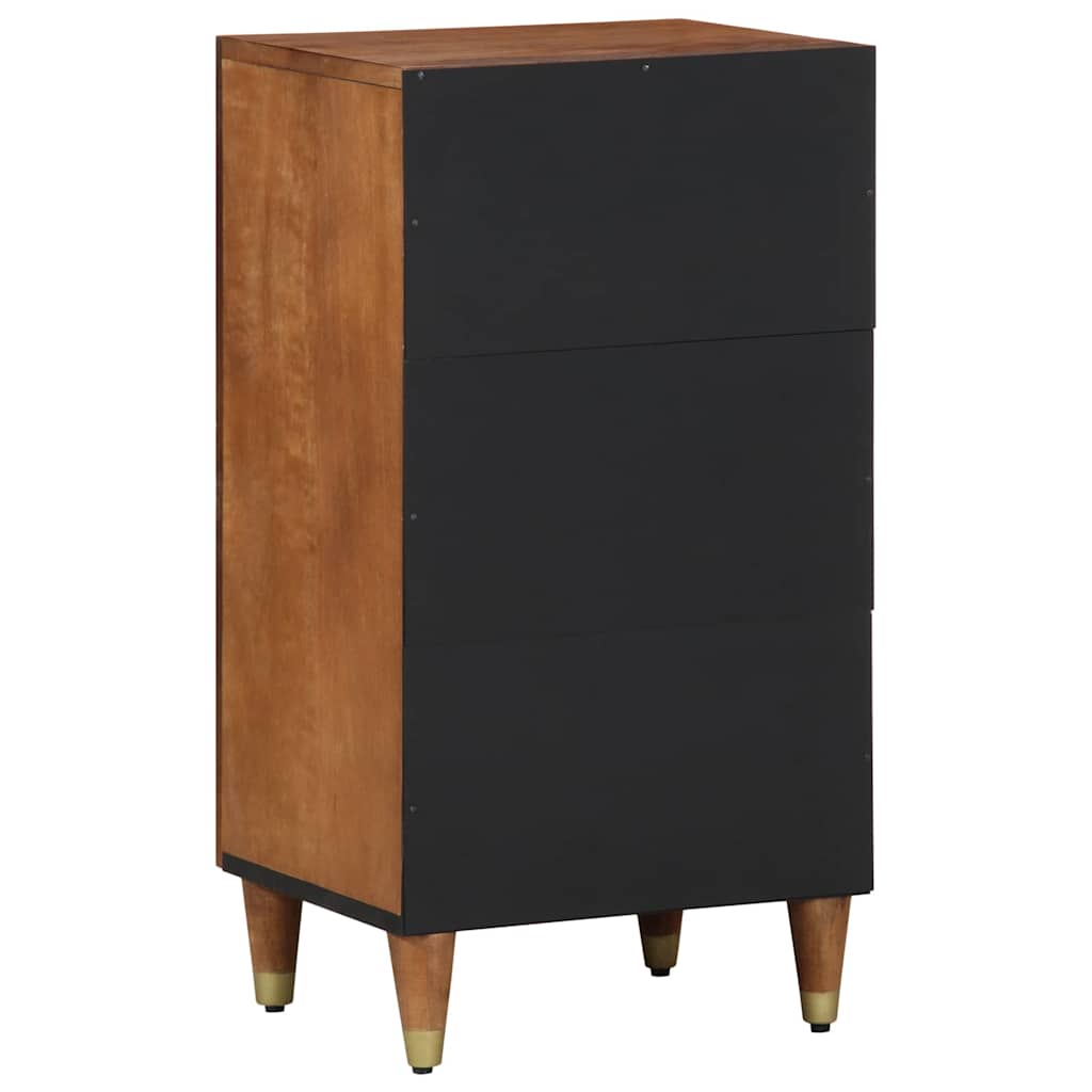 Sideboard mit Regal Braun 40 x 33.5 x 75 cm Massivholz Mango