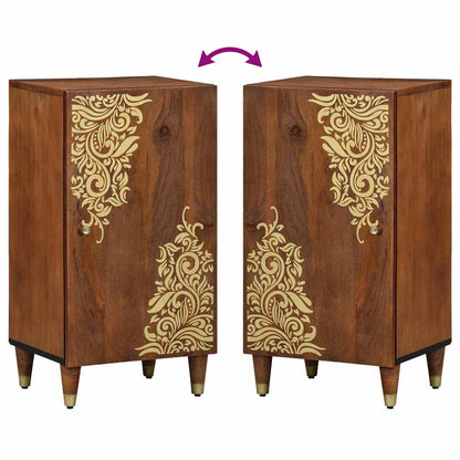 Sideboard mit Regal Braun 40 x 33.5 x 75 cm Massivholz Mango