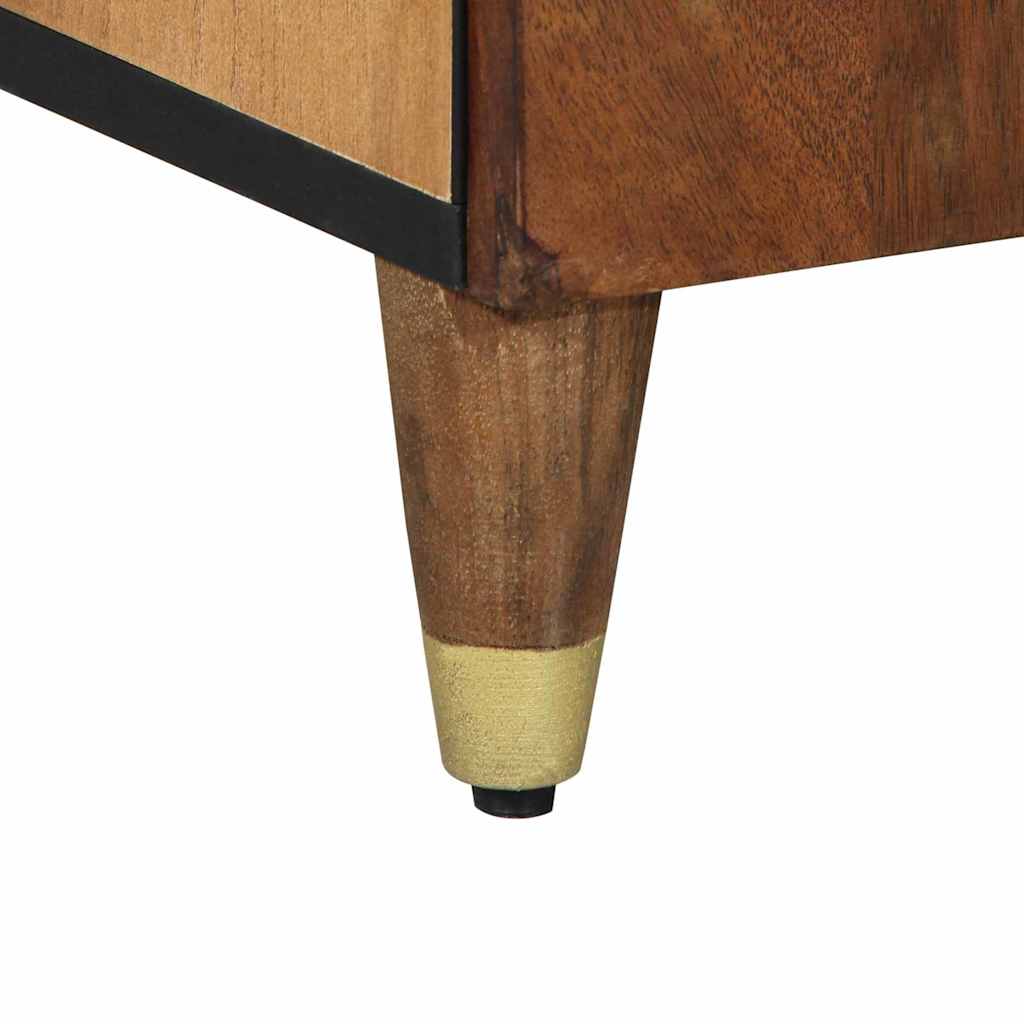 Sideboard mit Regal Braun 60 x 33.5 x 75 cm Massivholz Mango