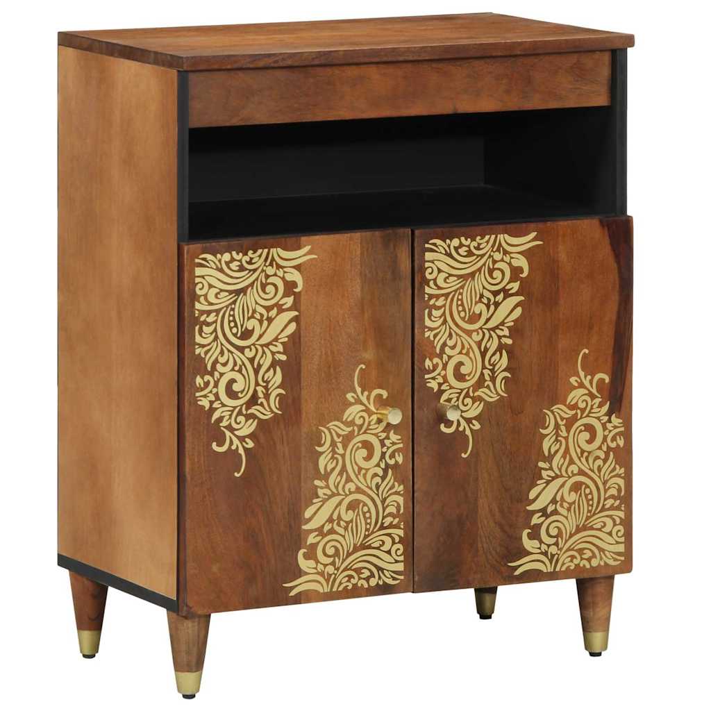 Sideboard mit Regal Braun 60 x 33.5 x 75 cm Massivholz Mango