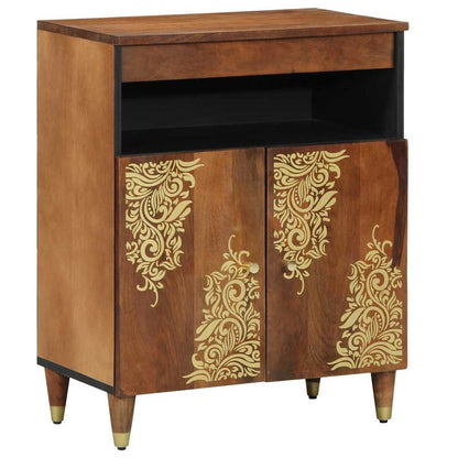 Sideboard mit Regal Braun 60 x 33.5 x 75 cm Massivholz Mango
