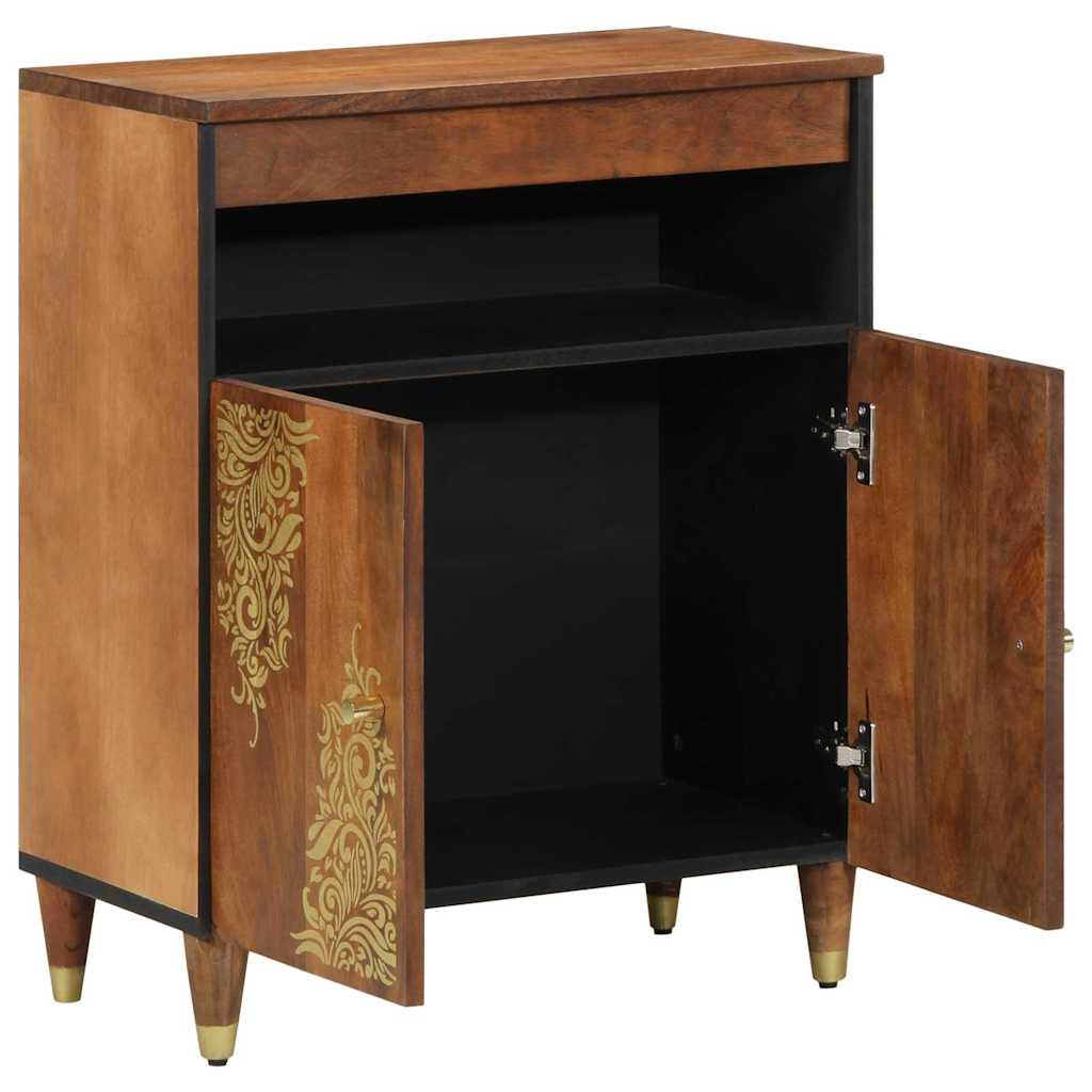 Sideboard mit Regal Braun 60 x 33.5 x 75 cm Massivholz Mango