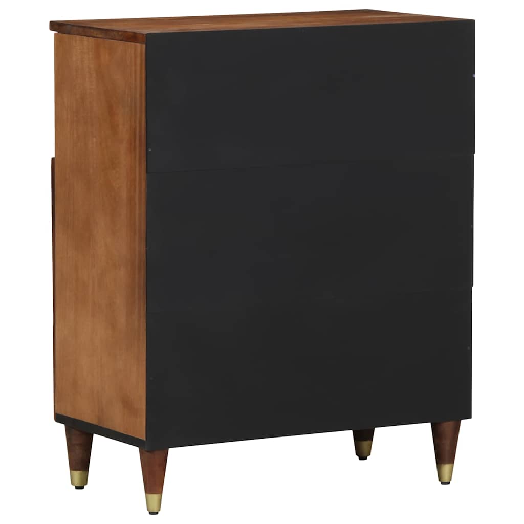 Sideboard mit Regal Braun 60 x 33.5 x 75 cm Massivholz Mango