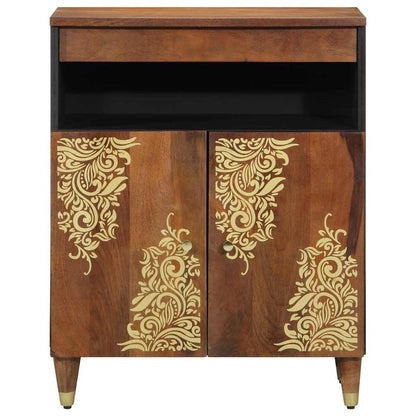 Sideboard mit Regal Braun 60 x 33.5 x 75 cm Massivholz Mango