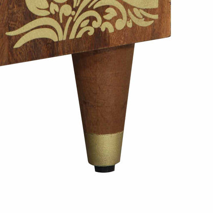 Sideboard mit Regal Braun 60 x 33 x 75 cm Massivholz Mango