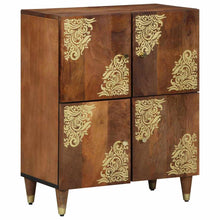Sideboard mit Regal Braun 60 x 33 x 75 cm Massivholz Mango