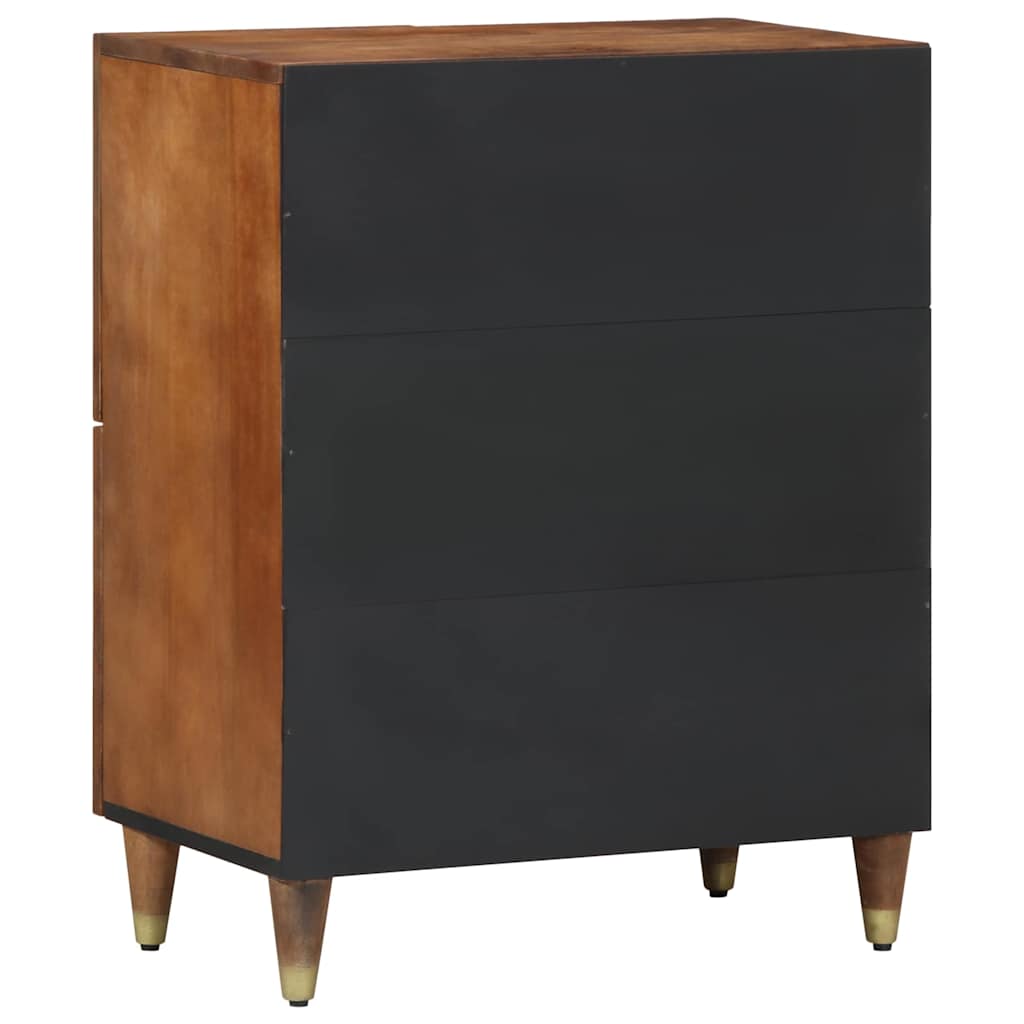 Sideboard mit Regal Braun 60 x 33 x 75 cm Massivholz Mango