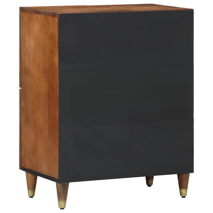 Sideboard mit Regal Braun 60 x 33 x 75 cm Massivholz Mango