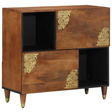 Sideboard mit Regal Braun 80 x 33.5 x 75 cm Massivholz Mango