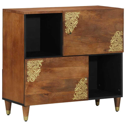 Sideboard mit Regal Braun 80 x 33.5 x 75 cm Massivholz Mango