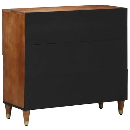 Sideboard mit Regal Braun 80 x 33.5 x 75 cm Massivholz Mango