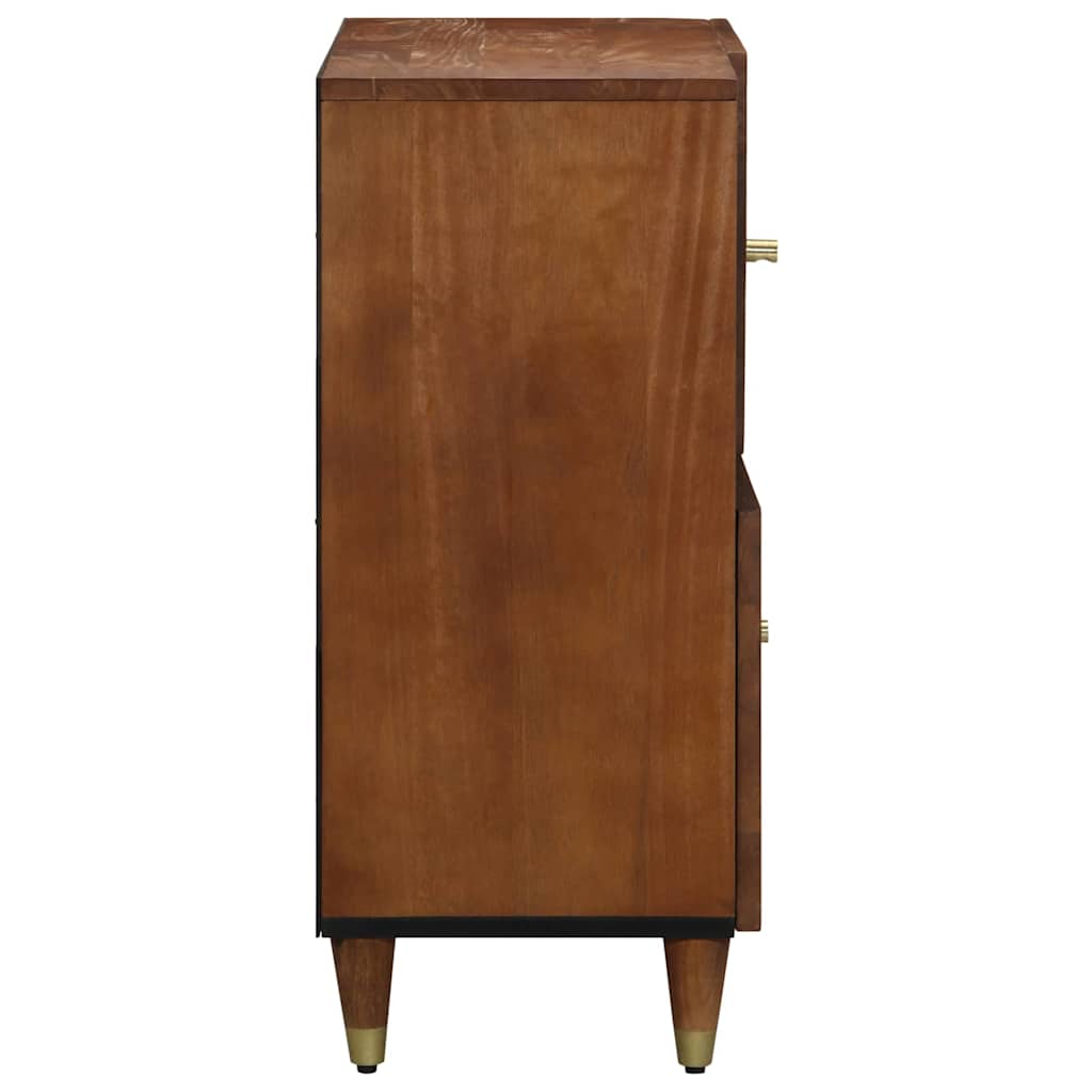 Sideboard mit Regal Braun 80 x 33.5 x 75 cm Massivholz Mango
