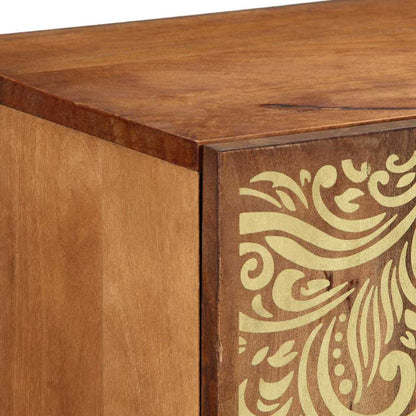 Sideboard mit Regal Braun 90 x 33.5 x 75 cm Massivholz Mango