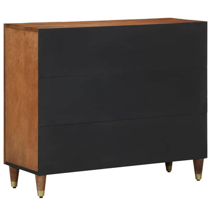 Sideboard mit Regal Braun 90 x 33.5 x 75 cm Massivholz Mango