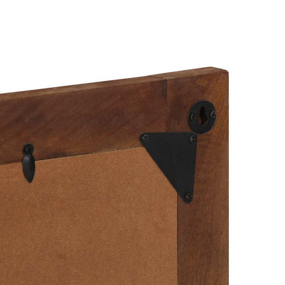 Badezimmer Spiegel Honigbraun und Silber 50 x 70 x 3 cm