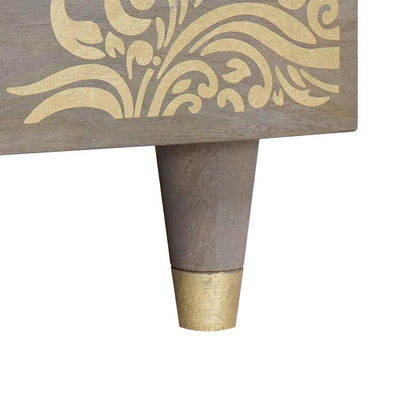 Couchtisch Grau 100 x 54 x 40 cm massives Mangoholz