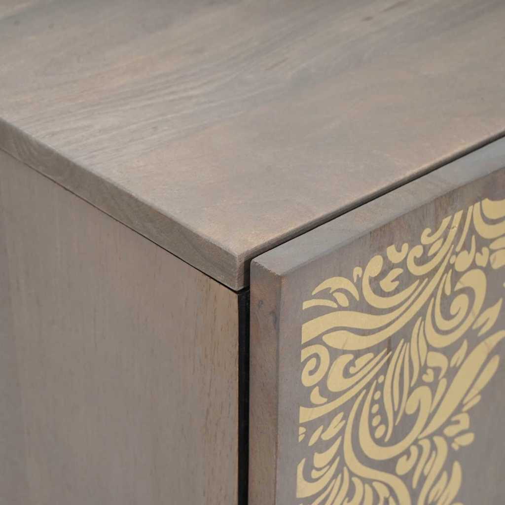 Waschbeckenunterschrank Grau 62 x 33 x 58 cm Massivholz Mango