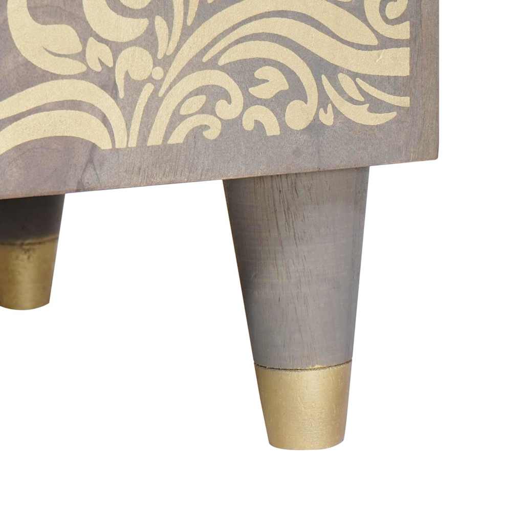 Badezimmer Schrank Grau 38 x 33 x 58 cm Massivholz Mango