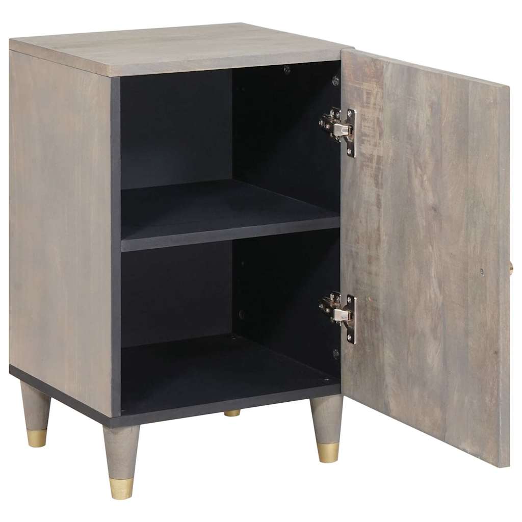 Badezimmer Schrank Grau 38 x 33 x 58 cm Massivholz Mango