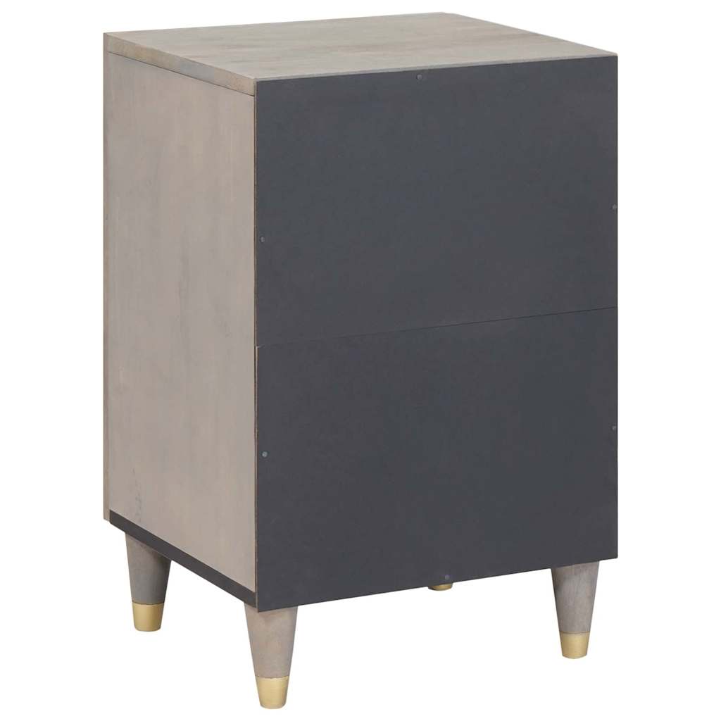 Badezimmer Schrank Grau 38 x 33 x 58 cm Massivholz Mango