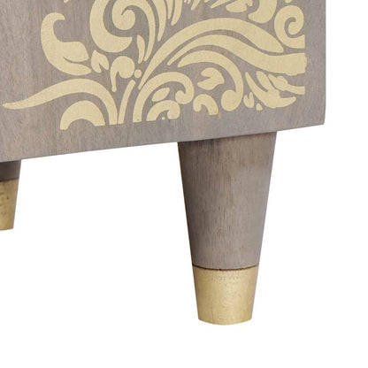 Sideboard Grau 38 x 33,5 x 160 cm Massivholz Mango