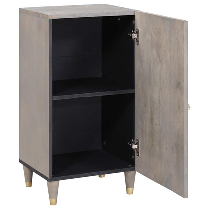 Sideboard Grau und Gold 40 x 33.5 x 75 cm Massivholz Mango