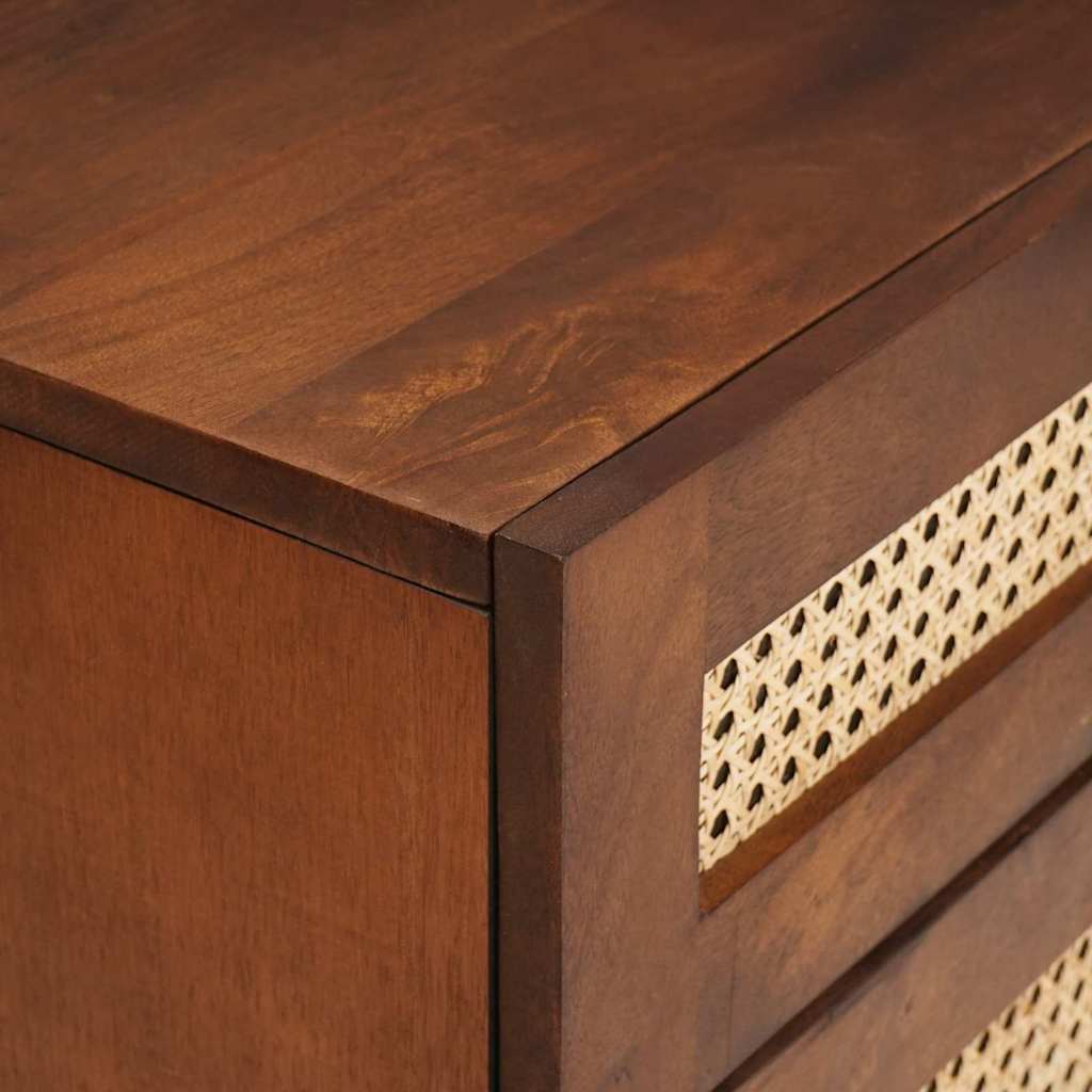 Nachttische Braun 50 x 33 x 60 cm Massivholz Mango