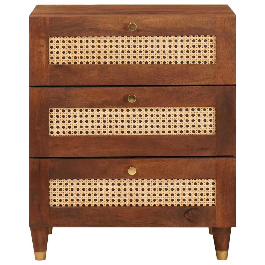 Nachttische Braun 50 x 33 x 60 cm Massivholz Mango