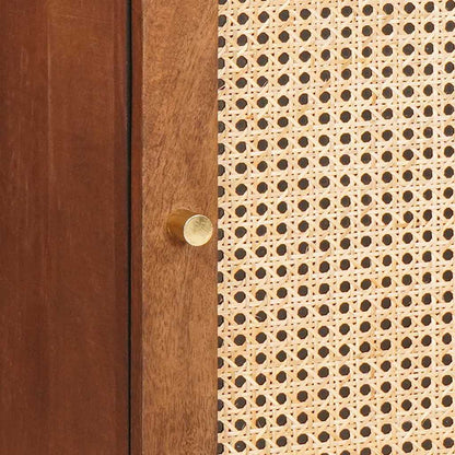 Badezimmer Schrank mit Regal mit Tür Braun 38 x 33.5 x 58 cm