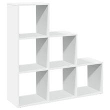 Raumteiler Bücherregal 3-stufig Weiß 99x29x99 cm Holzwerkstoff