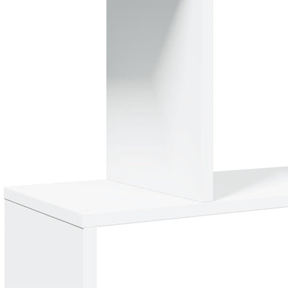 Raumteiler Bücherregal 5-stufig Weiß 70x24x161 cm Holzwerkstoff