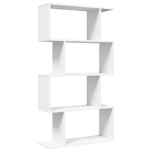 Raumteiler Bücherregal 4-stufig Weiß 70x24x129 cm Holzwerkstoff