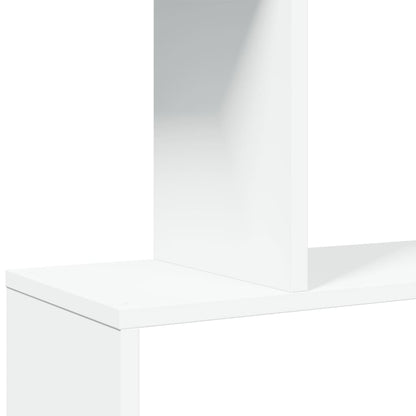 Raumteiler Bücherregal 4-stufig Weiß 70x24x129 cm Holzwerkstoff