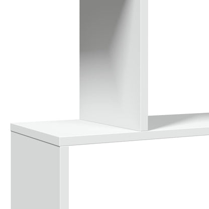 Raumteiler Bücherregal 3-stufig Weiß 70x24x97 cm Holzwerkstoff