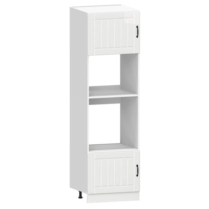 7-tlg. Küchenschrank-Set Lucca Hochglanz-Weiß Holzwerkstoff