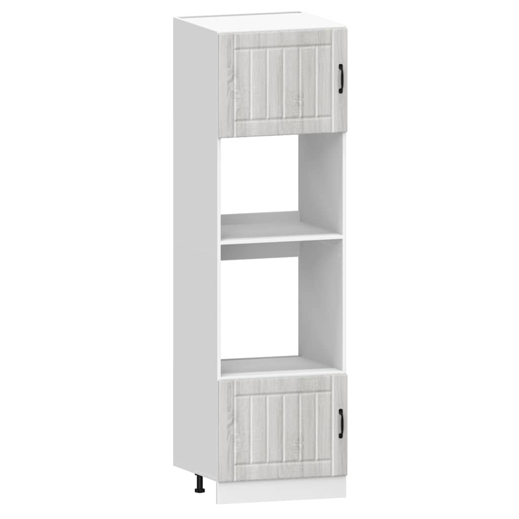 7-tlg. Küchenschrank-Set Kalmar Grau Sonoma Holzwerkstoff