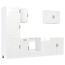 7-tlg. Küchenschrank-Set Kalmar Hochglanz-Weiß Holzwerkstoff