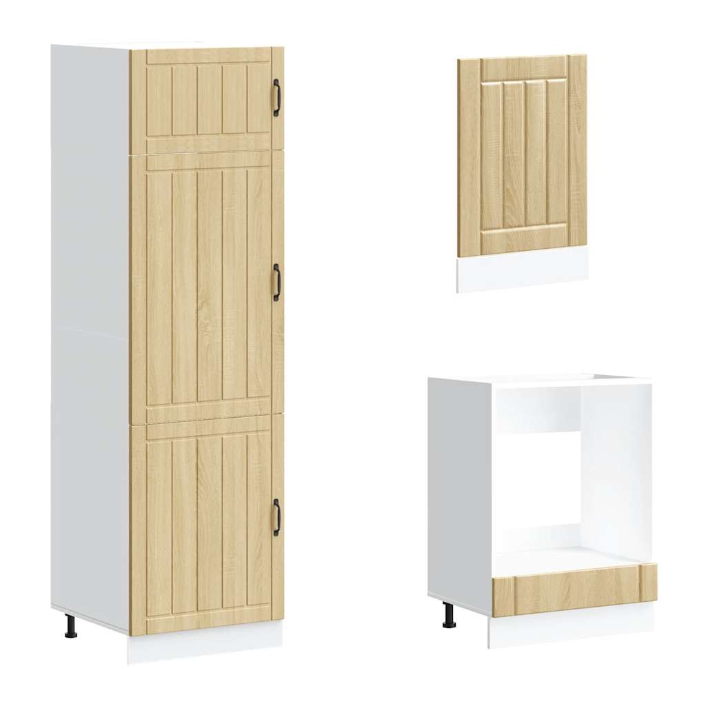 7-tlg. Küchenschrank-Set Lucca Sonoma-Eiche Holzwerkstoff