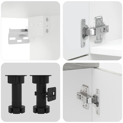 7-tlg. Küchenschrank-Set Lucca Grau Sonoma Holzwerkstoff