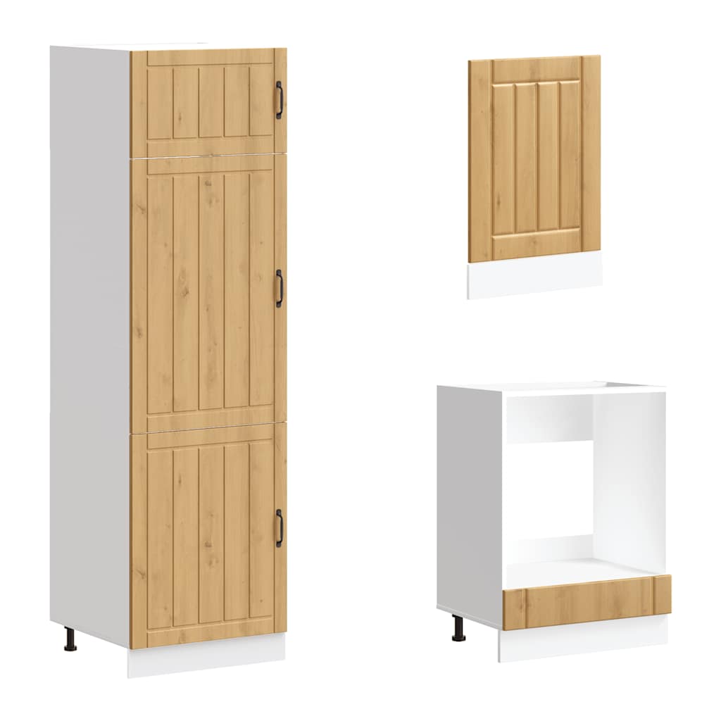 7-tlg. Küchenschrank-Set Lucca Artisan-Eiche Holzwerkstoff