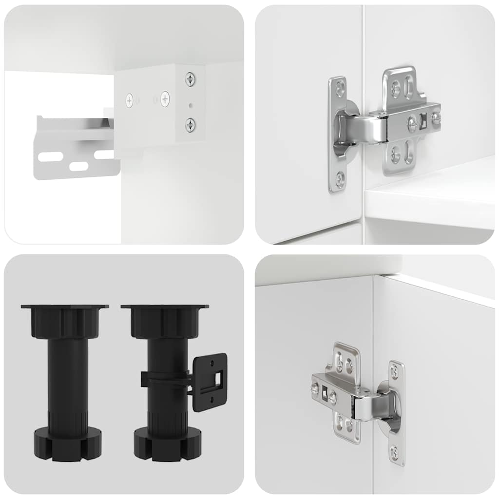 7-tlg. Küchenschrank-Set Porto Weiß Holzwerkstoff