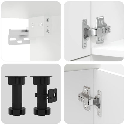 7-tlg. Küchenschrank-Set Porto Weiß Holzwerkstoff