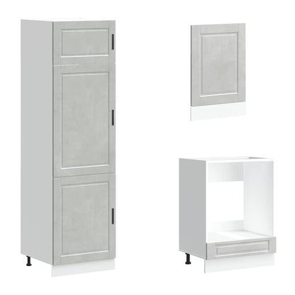 7-tlg. Küchenschrank-Set Porto Betongrau Holzwerkstoff