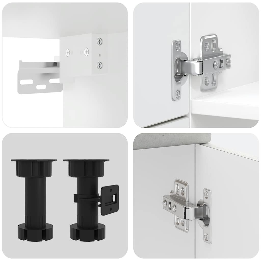 7-tlg. Küchenschrank-Set Porto Betongrau Holzwerkstoff