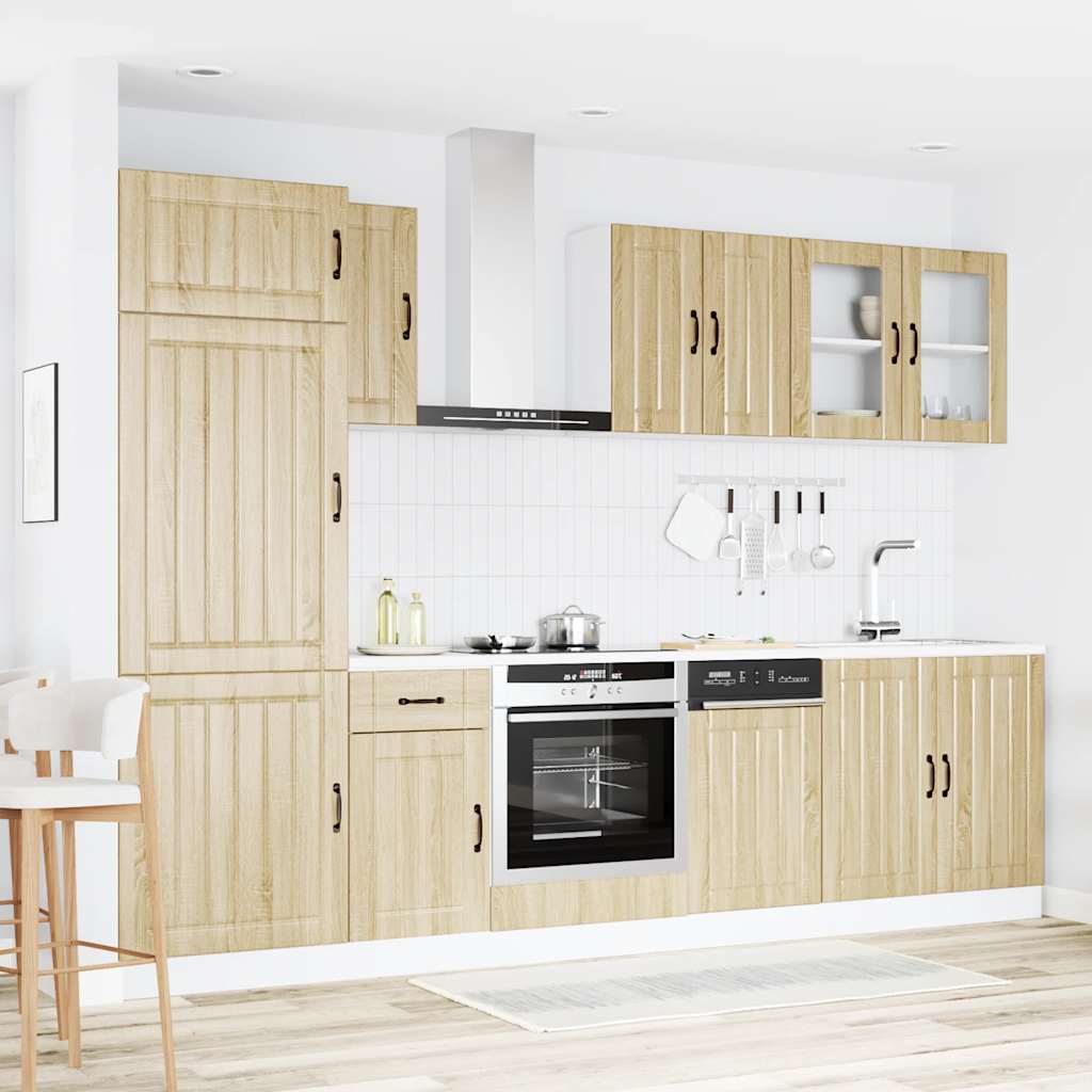 8-tlg. Küchenschrank-Set Lucca Sonoma-Eiche Holzwerkstoff