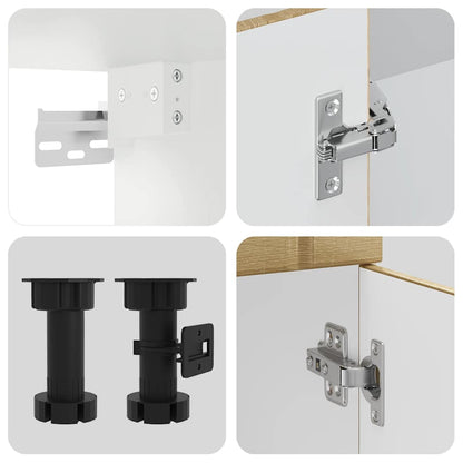 8-tlg. Küchenschrank-Set Lucca Sonoma-Eiche Holzwerkstoff